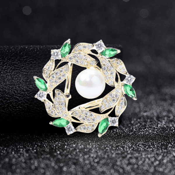 trâm cài áo vòng lá kết