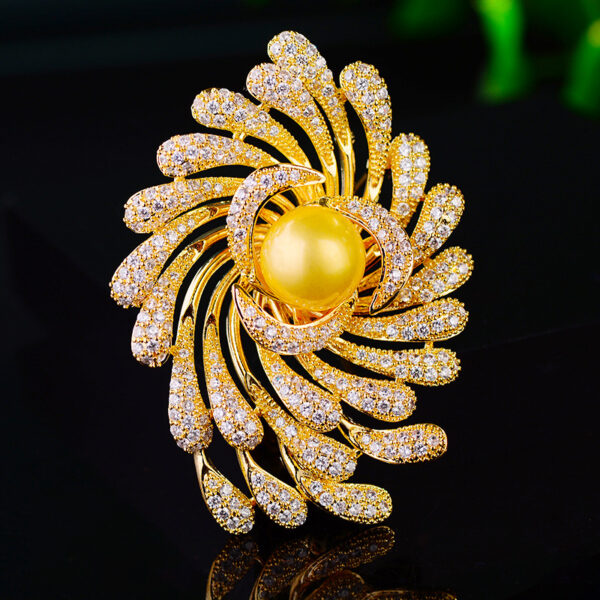 trâm cài áo phảo hoa ánh kim