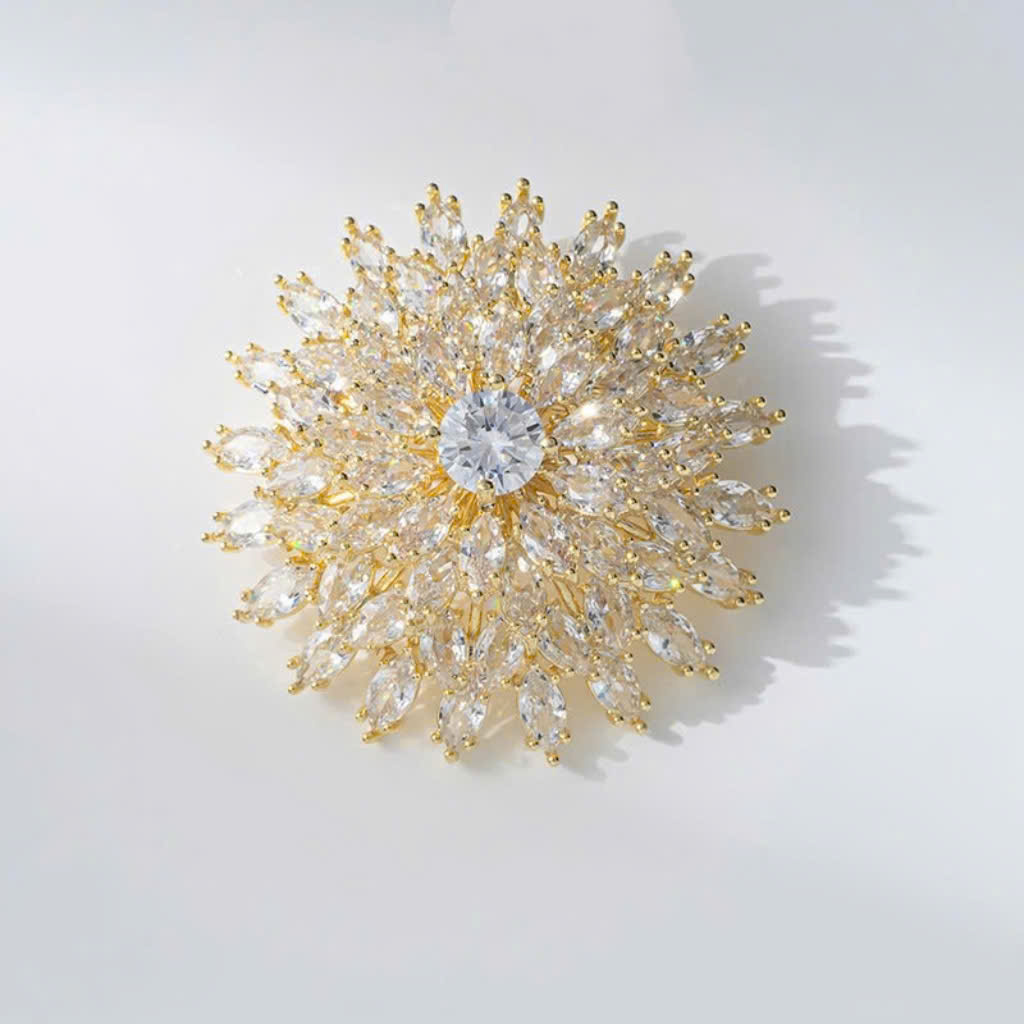 trâm cài áo bông tuyết đính đá