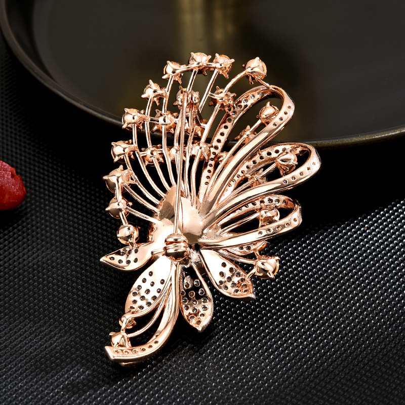 Trâm Cài Áo Hoa Đính Đá Phale Cao Cấp - Hình ảnh 3