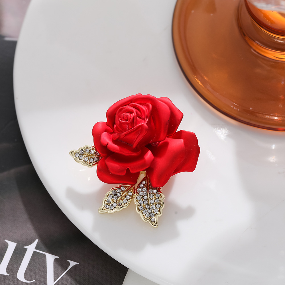 Trâm Cài Áo Hoa Hồng Đính Đá Cao Cấp - Hình ảnh 4