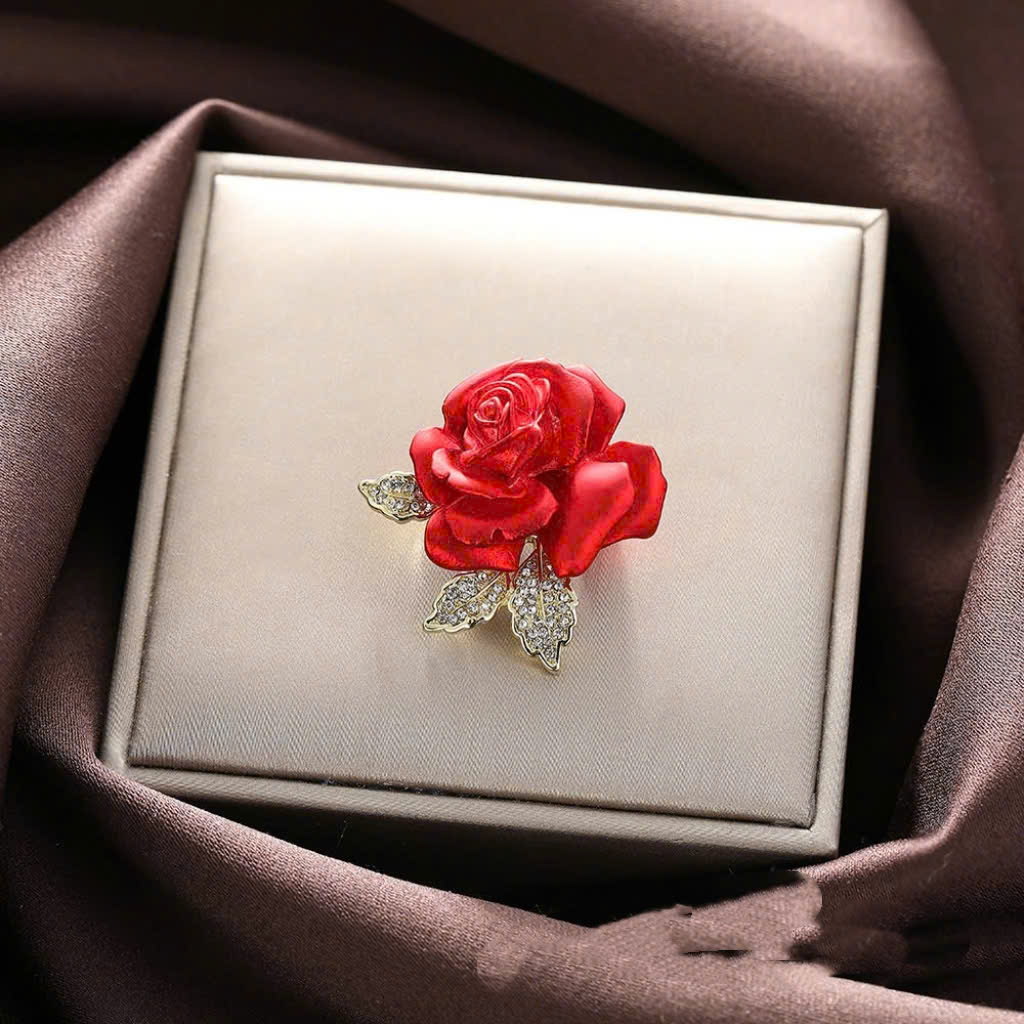 Trâm Cài Áo Hoa Hồng Đính Đá Cao Cấp - Hình ảnh 5