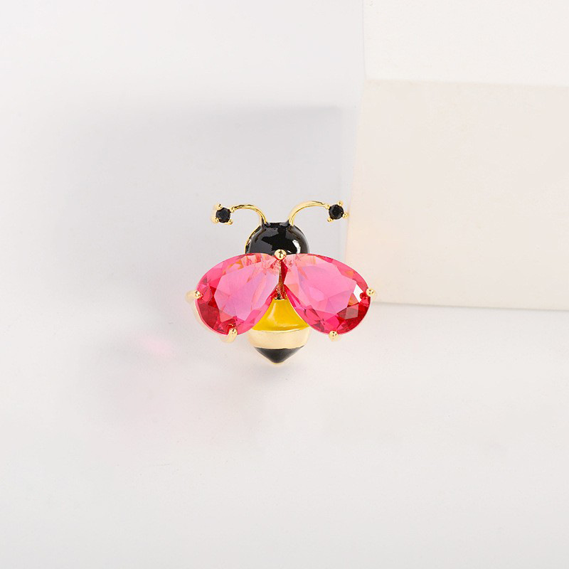 pin cài áo ong đính phale đỏ dễ thương