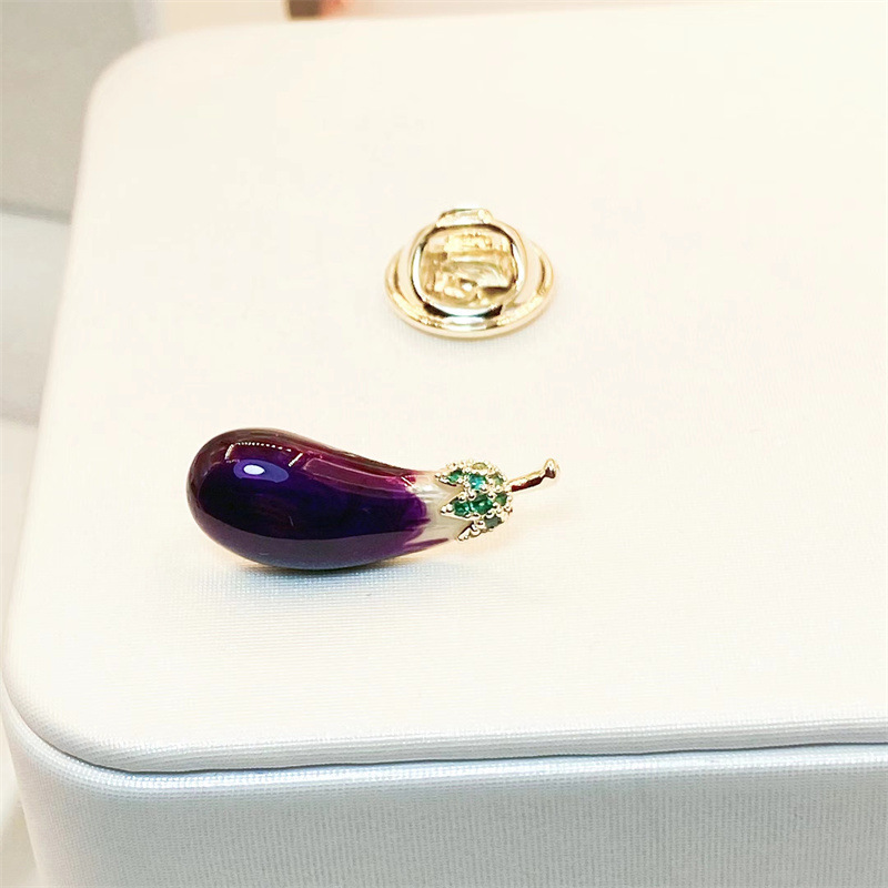 pin cài áo quà cà tím phụ kiện cài áo sơ mi siêu hot