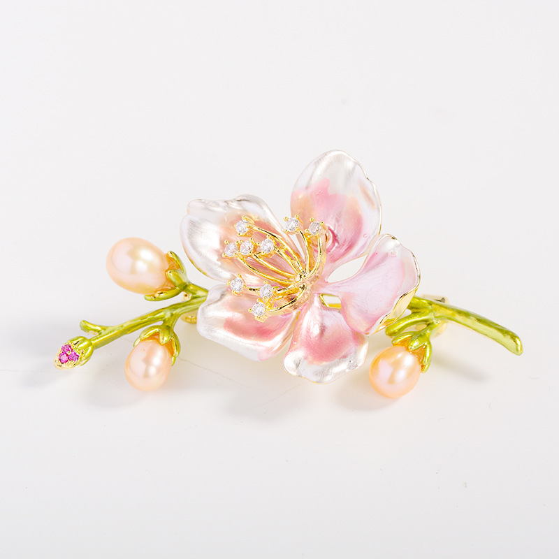 Trâm Cài Áo Hoa Mộc Lan Hồng - Hình ảnh 4