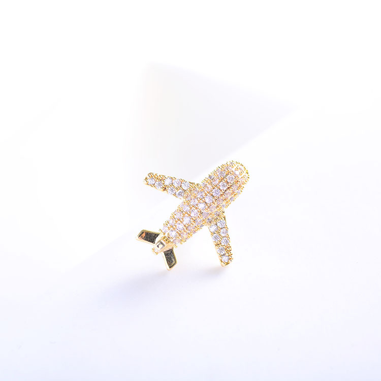 cài áo máy bay đính đá