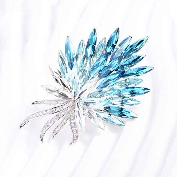 trâm cài áo bông lúa mì xanh