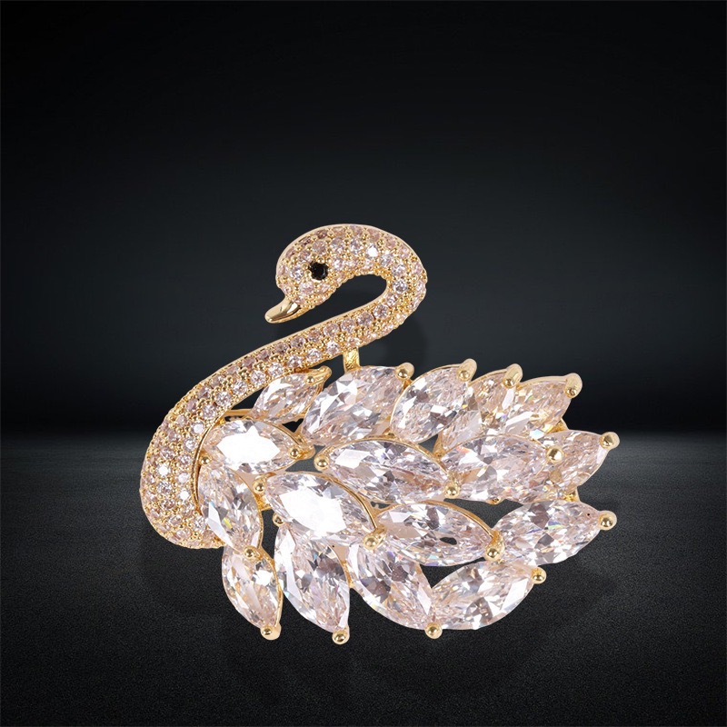 trâm cài áo thiên nga trắng