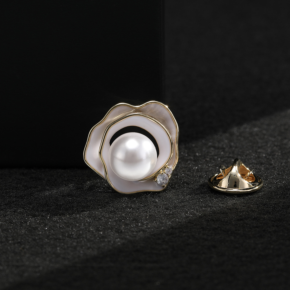 Pin Cài Áo Hoa Đính Ngọc Trai - Hình ảnh 4