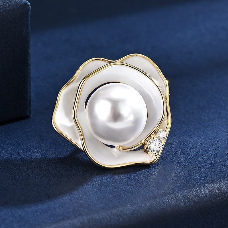 Pin Cài Áo Hoa Đính Ngọc Trai - Hình ảnh 2