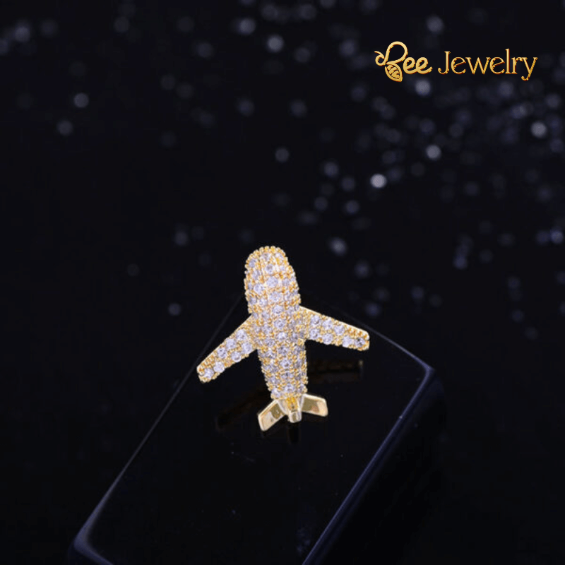 Pin Cài Áo Máy Bay Đính Đá