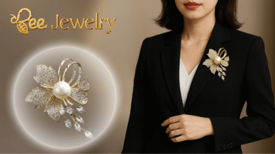 trâm cài áo hoa lily