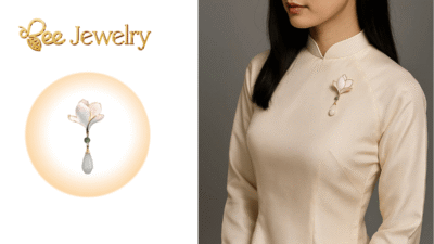 hoa cài áo dài nữ