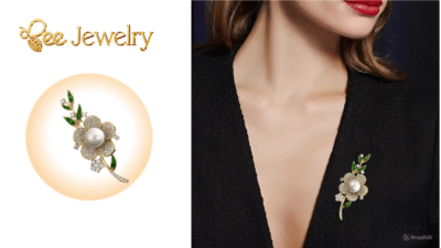 trâm cài áo ngọc trai